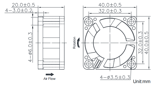 Axial Fan 40*40*20mm