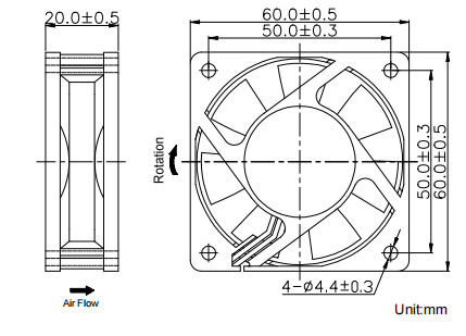 Axial Fan 60*60*20mm