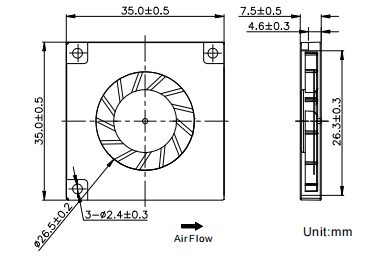 Blower Fan 35*35*7