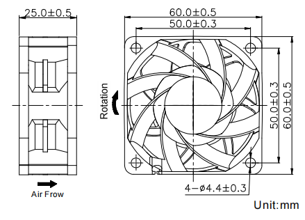 Boosting Fan 60*60*25mm