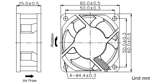 Axial Fan 60*60*25mm