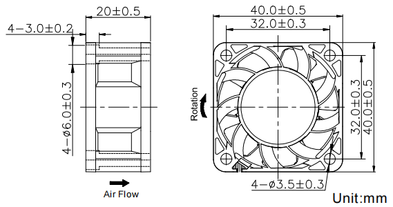 Boosting Fan 40*40*20mm