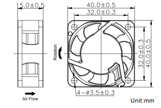 Axial Fan 40*40*15mm