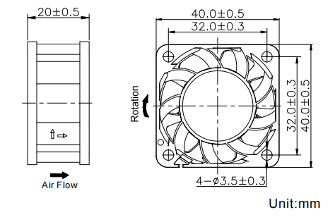 Boosting Fan 40*40*20mm