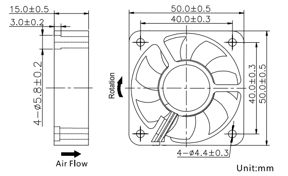 Axial Fan 50*50*15mm