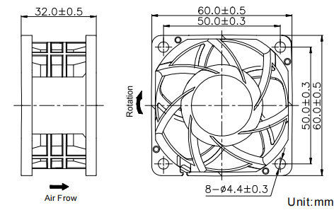Boosting Fan 60*60*32mm