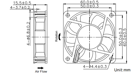 Axial Fan 60*60*15mm
