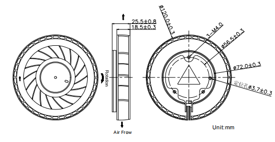 Centrifugal Fan 120*25mm