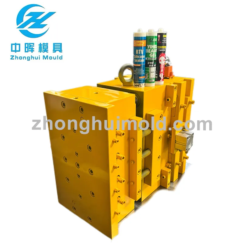 Multi‑cavity Plastic Caulk Tube Injection Mold, 4‑Cavity Silicone Sealant Cartridge Mould For Adhesive Container