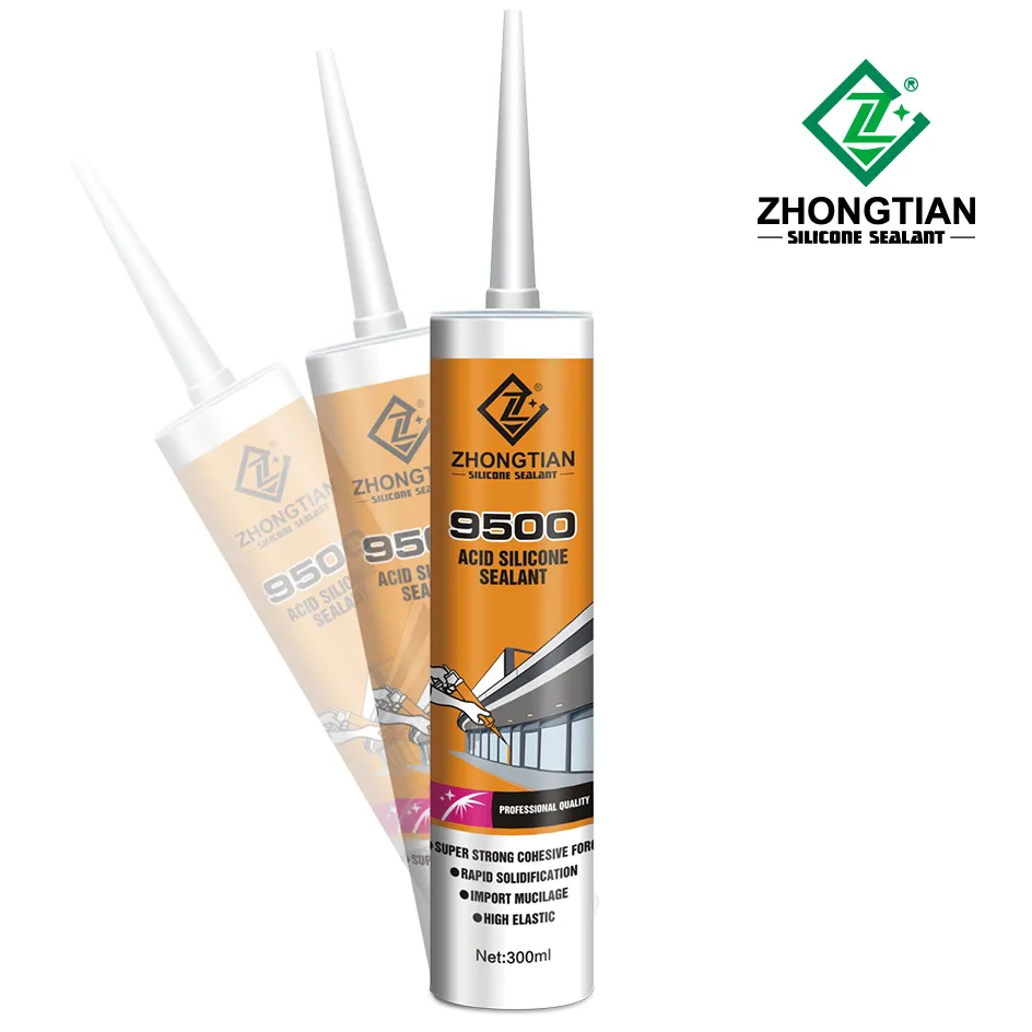 Zhongtian9500 Waterproofing Seale High Adhesion Gp Silicone High Elasticity Glass Glue Sealant