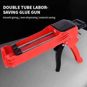 Pistolet de calfeutrage de couture &agrave; Double pouss&eacute;e, manuel, &agrave; Double Tube, &eacute;conomie de travail, colle d'assistance &agrave; deux composants, poign&eacute;e en plastique, calfeutrage de couture