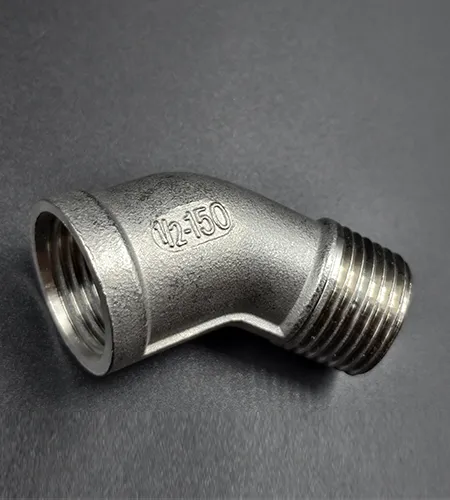 45° stainless steel elbow with internal and external threads