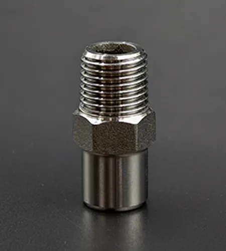 Stainless steel hexagonal welded internal and external thread joints