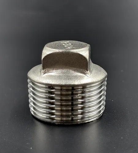 Stainless steel external thread square head plug