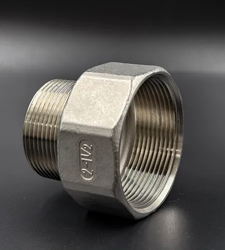 Stainless steel hexagonal internal and external thread connector