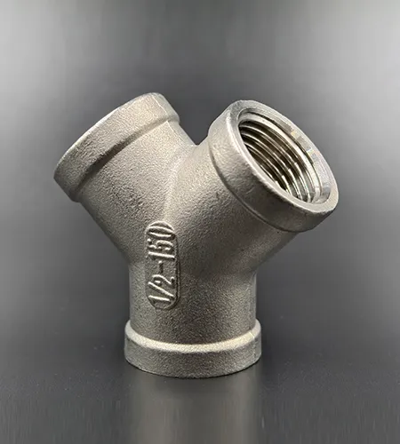Stainless steel Y type tee connector