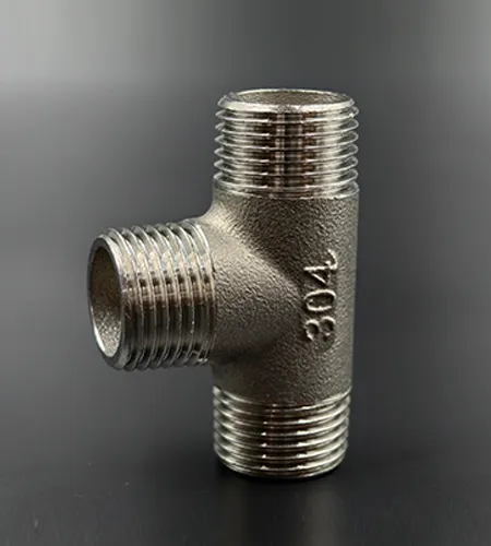Stainless steel male thread tee connector