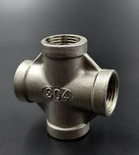 Stainless steel internal thread cross joint
