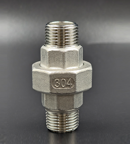 Stainless steel external thread union