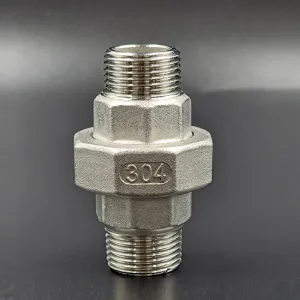Stainless steel external thread union