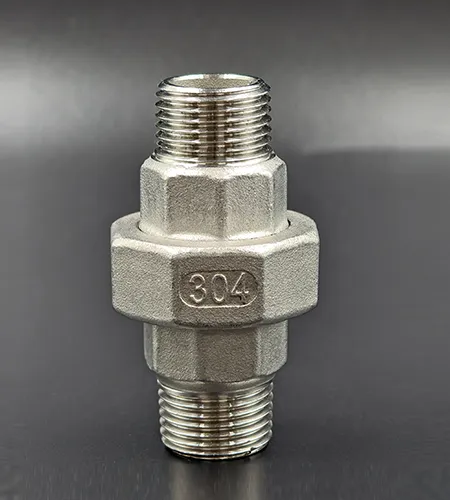 Stainless steel external thread union