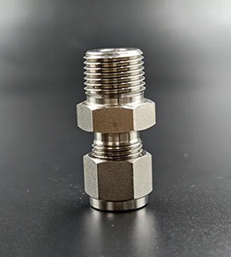 Stainless steel ferrule straight connector