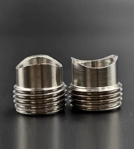 Triangle valve welding outlet