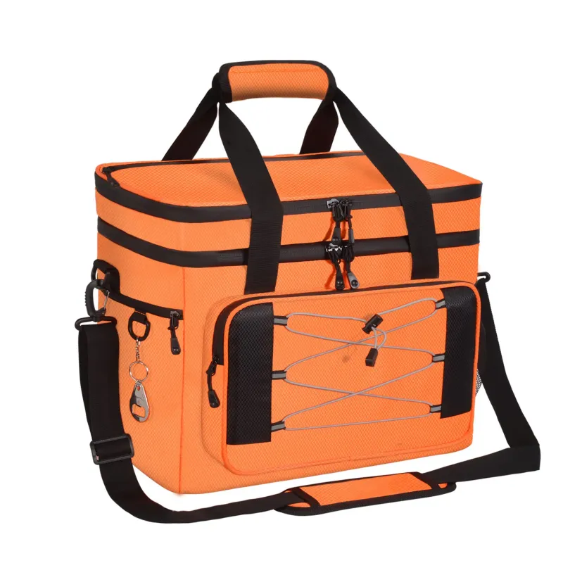Custom Orange Lunch Hard Pouch Waterproof Kids Girl Women Picnic Reusable Insulated Cooler Tote Stylish Lunch Bag for Work