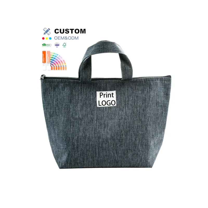 Best Selling Lunch Tote Bag Women Men Work Beach Picnic Portable Denim Waterproof Insulated Stand Cooler Bag Sup With Cloth Logo