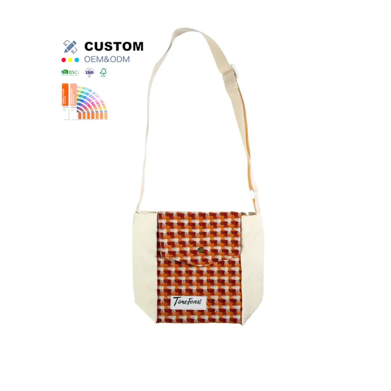 HANSUN Plain Fashion Shopping Zipper Print Canvas Tote Bag Reusable Custom Bags Cotton Drawstring Wholesale With Logo