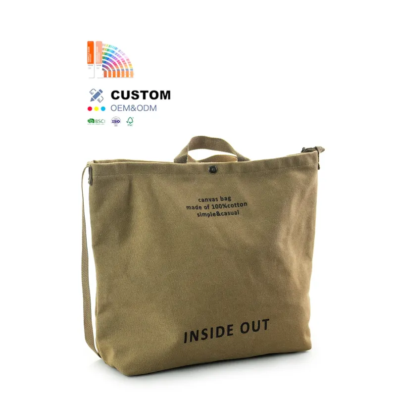 Custom Logo Travel Bag Sustainable Eco Friendly Recycle Eco Friendly Reusable Durable Tote Shopping Cotton Canvas Bags for Women