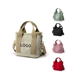 HANSUN 2024 New Large Capacity Multi-Pocket Handbag Women's Canvas Tote Purses Crossbody Bag Vintage Tote Bags for School