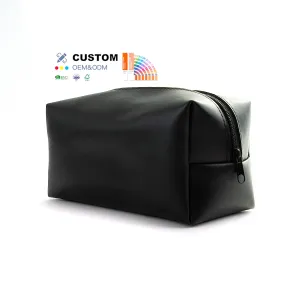 Black PU Cosmetic Bag for Makeup Brushes