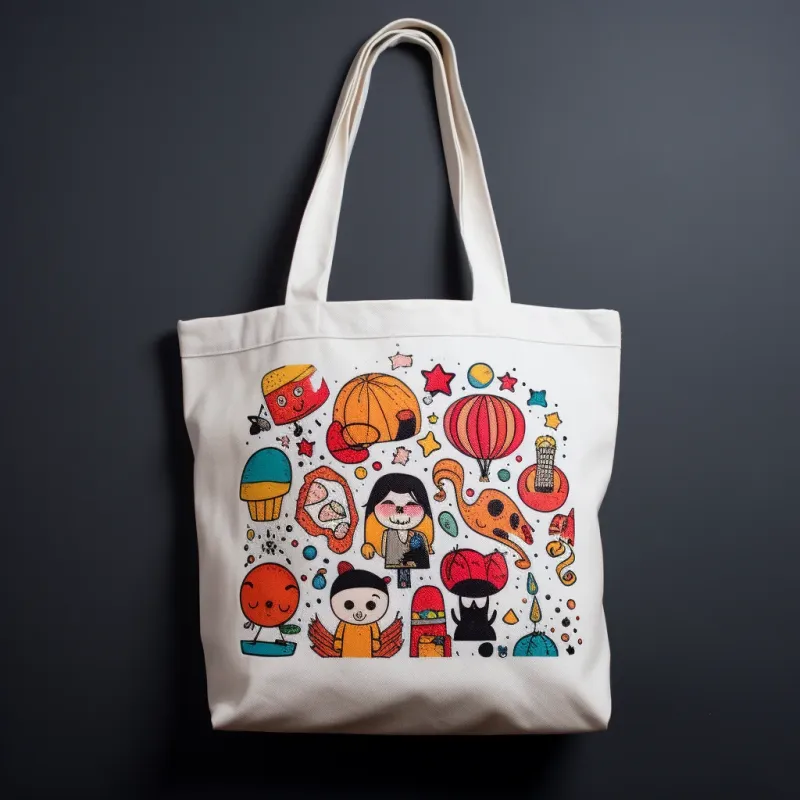HANSUN Bolsas De Tela Custom Made Heavy Duty Wholesale Cotton Shopping Canvas Tote Bag Style Double Strap with Zipper