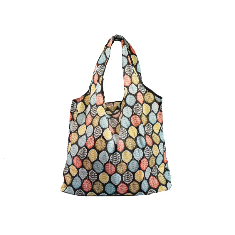 Custom Foldable Shopping Bag Reusable Letter Pattern Eco Heavy Duty Polyester Pouch Rpet Washable Grocery Nylon Fold up Bag