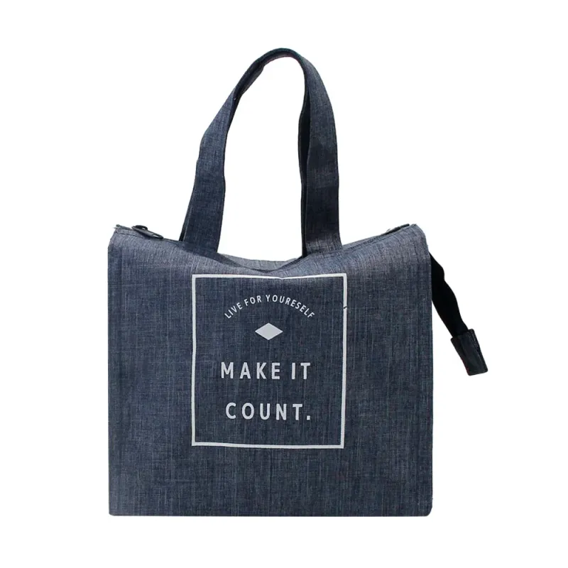 Custom Logo Meal Tote Pouch Waterproof Thermal Portable Oxford Cloth Lunch Cooler Bag Insulated Picnic Bag for Food Delivery