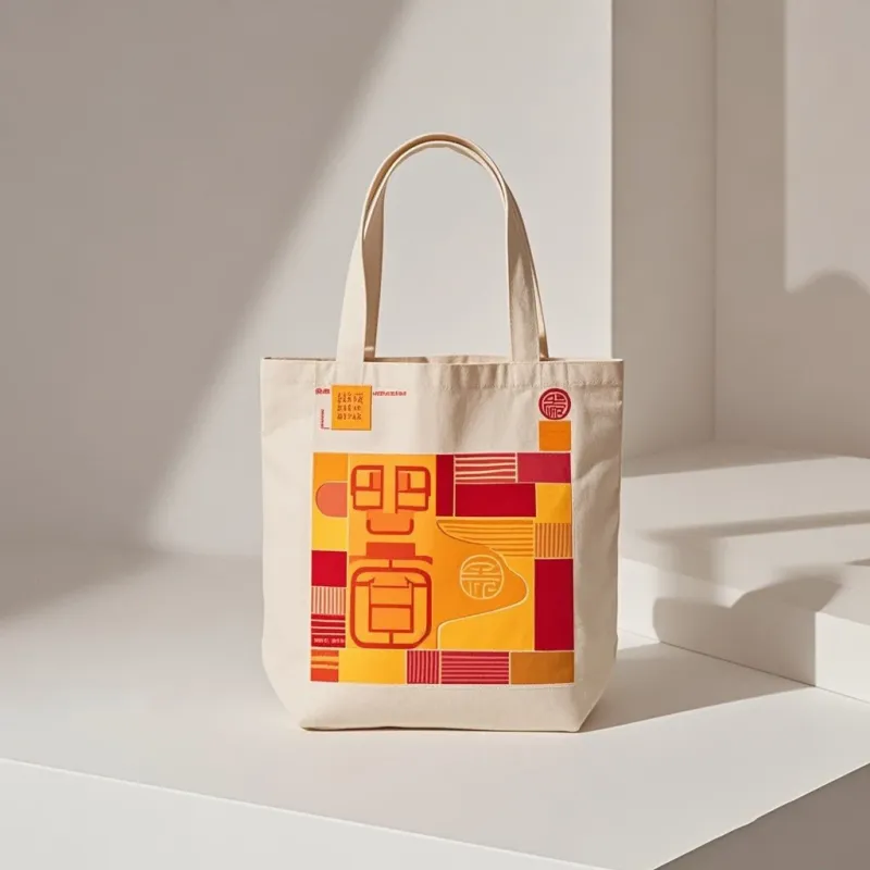 Wholesale Custom Printed Logo Printed Small Cotton Shopping Canvas Tote Bag With Pocket and Zipper
