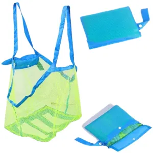 Custom Outdoor Beach Mesh Bag Sand Away Foldable Portable Kids Clothes Bags Direct Sales Reasonable Price Mesh Beach Tote Bag