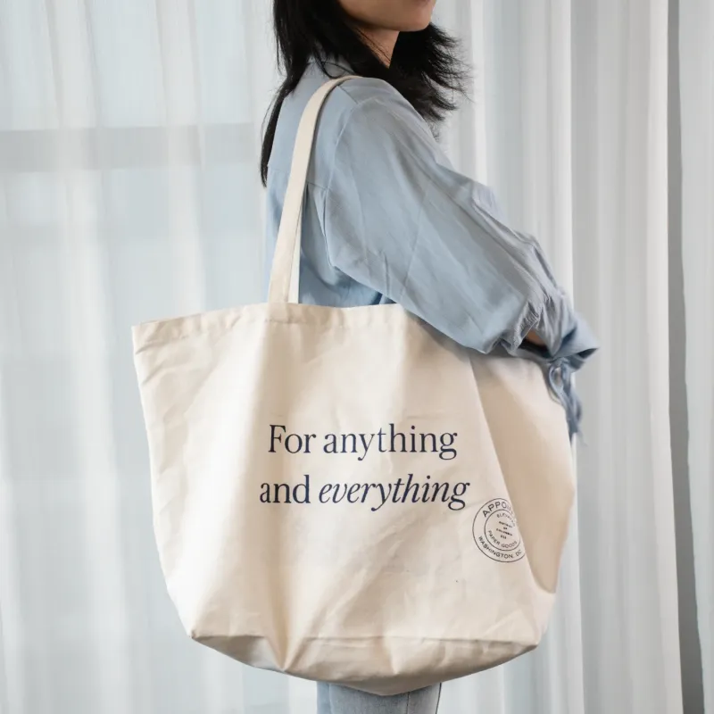 Eco Friendly Extra Large School Handbag Custom Logo Organic Reusable Cotton Shopping Bag Grocery Gym Tote Oversize Canvas Bag
