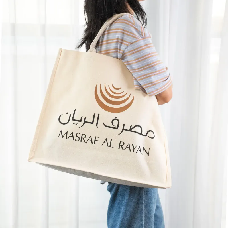 Hot Sale Heavy Duty Canvas Tote Bags Eco Friendly Multi Purpose Women Reusable Oversized Shoulder Tote Custom Tote Bag With Logo