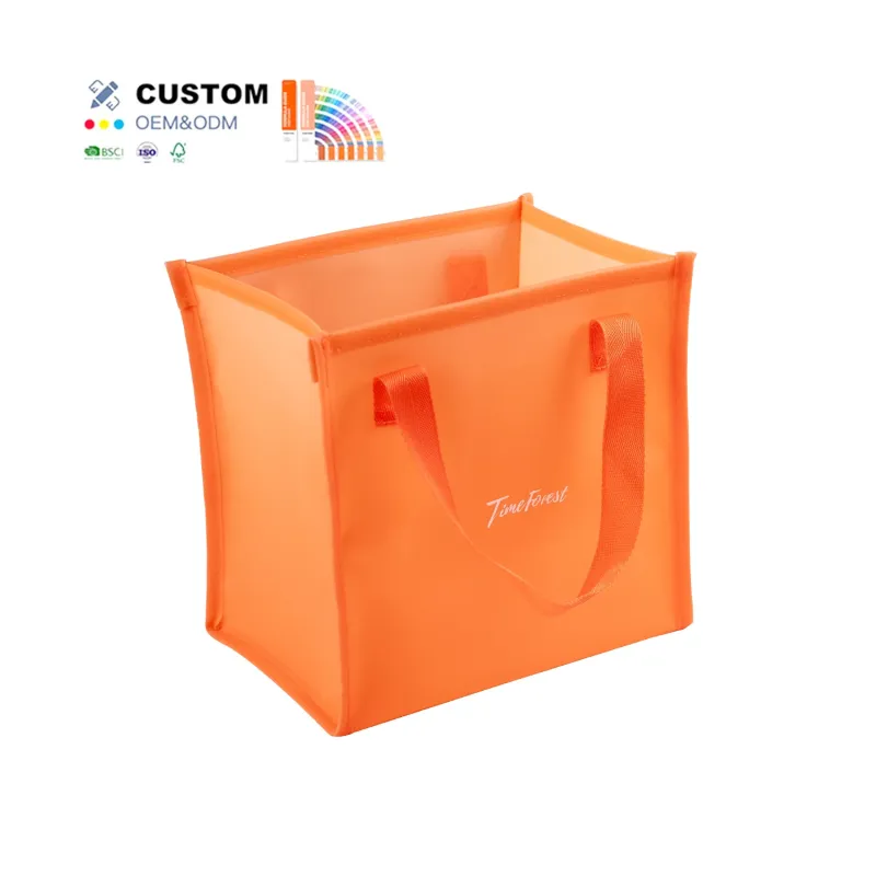 Timeforest New Design Waterproof Transparent Pvc Tote Bags with Custom Printed logo