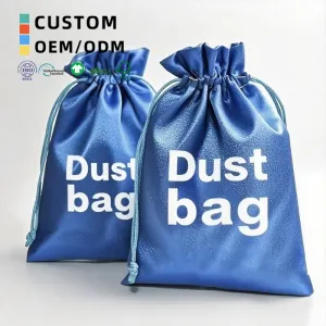 Wholesale Small Muslin Drawstring Dust Bag Flannel Fabric Pouch With Logo for Jewelry Candle Sachet Packaging Bulk