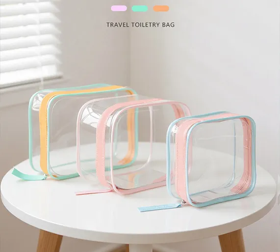 Transparent PVC Bone Strip Bag (Cosmetic / Storage)
