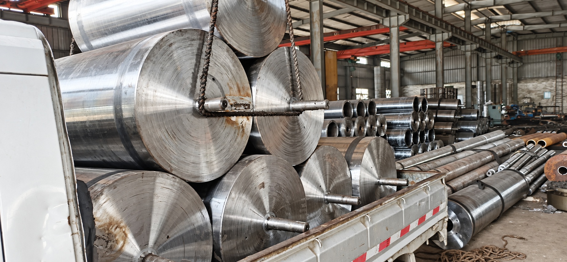 Kangjia machinery workshop with industrial rollers
