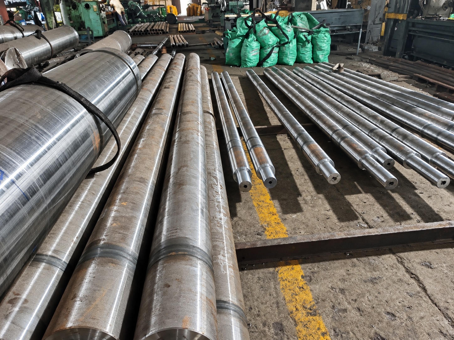 Machined roller shaft examples