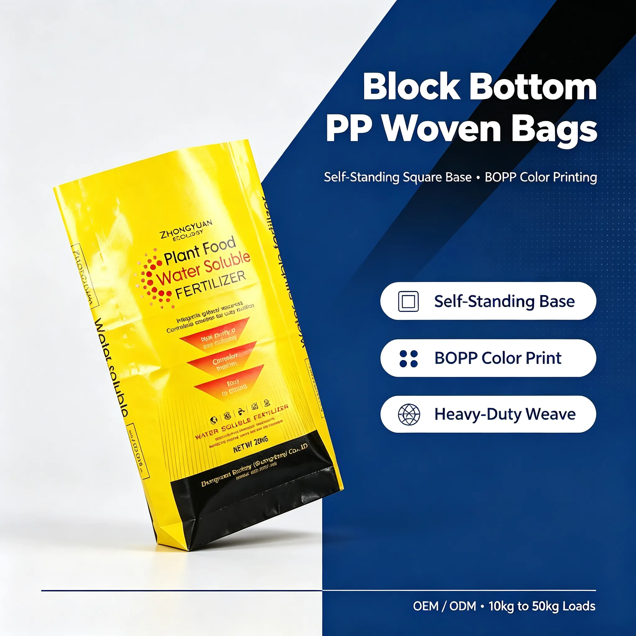 Block Bottom PP Woven Bags