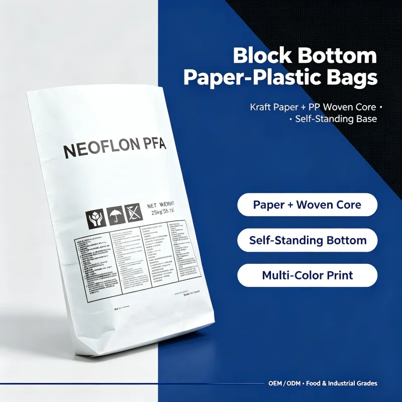 Block Bottom Paper-Plastic Composite Bags
