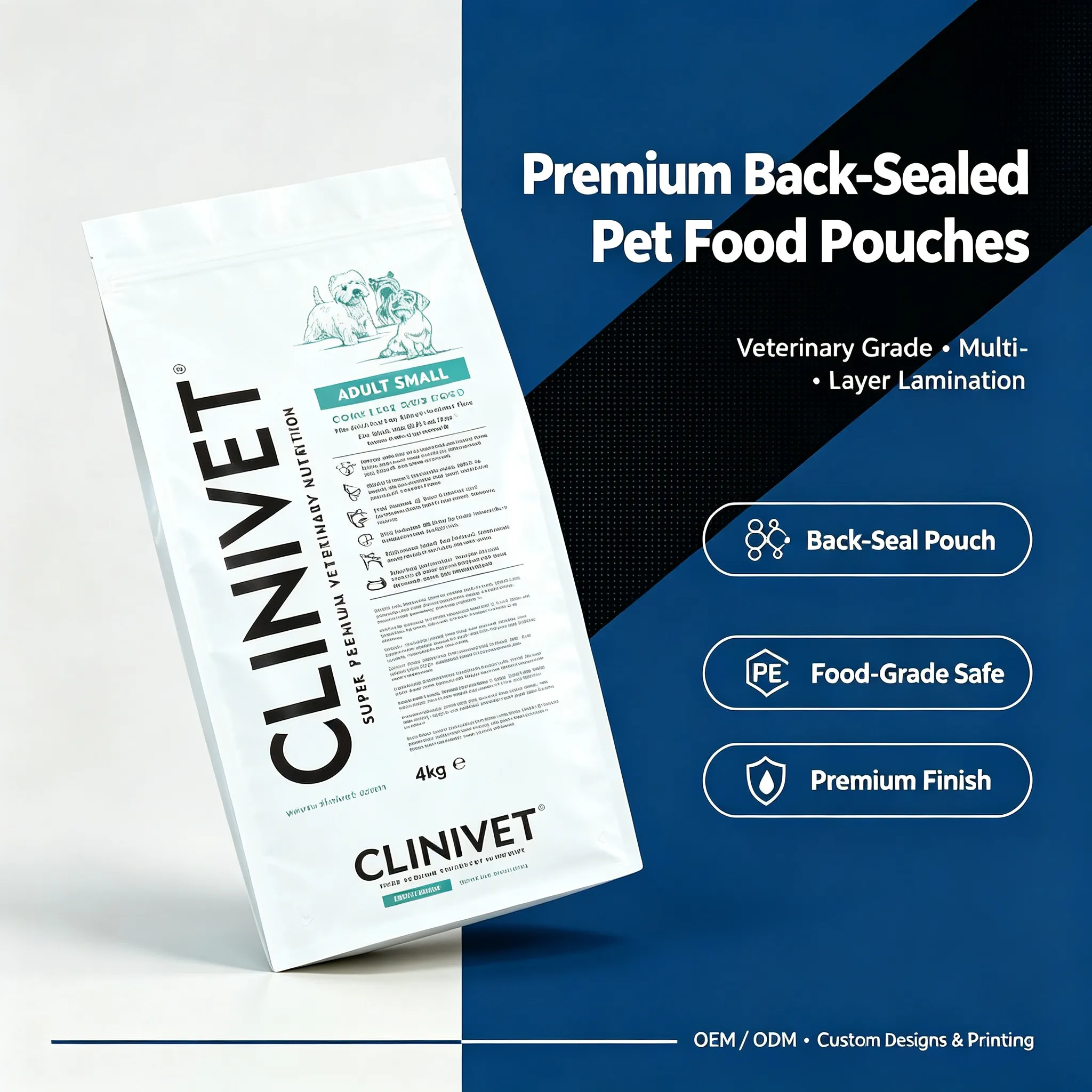 Premium dog food bag