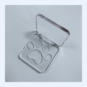 กล่องอายแชโดว์แบบใสพิมพ์ลายอุ้งเท้าแมว XQ93917