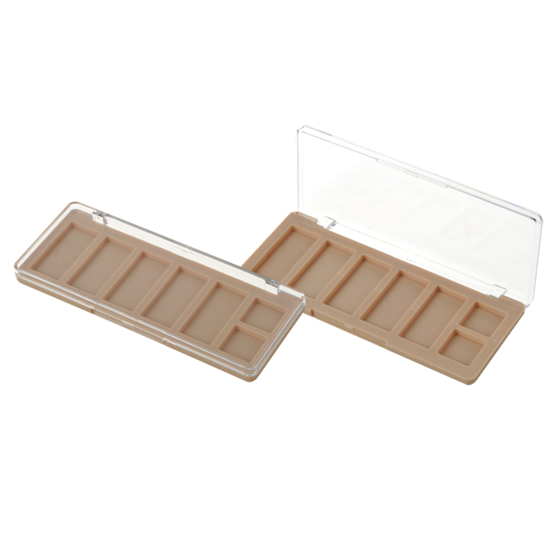 7 Grid Transparent Lidded Eye shadow box XQ726